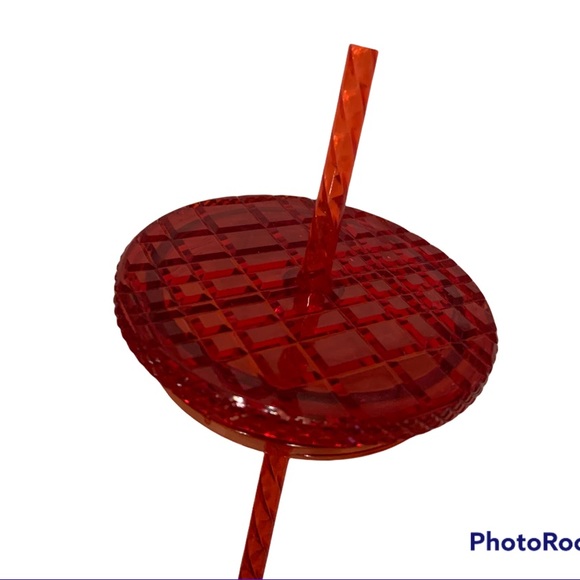 Starbucks Holiday 2021 Ruby Red Jeweled Tumbler Straw Lid Venti 24 oz - Picture 3 of 4